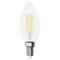 LED žiarovka Filament sviečka / E14 / 3,4 W (40 W) / 470 lm / Teplá biela