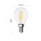 LED žiarovka Filament Mini Globe  / E14 / 7 W (75 W) / 1055 lm / teplá biela