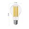 LED žiarovka Filament A70 / E27 / 18 W (150 W) / 2452 lm / Teplá biela